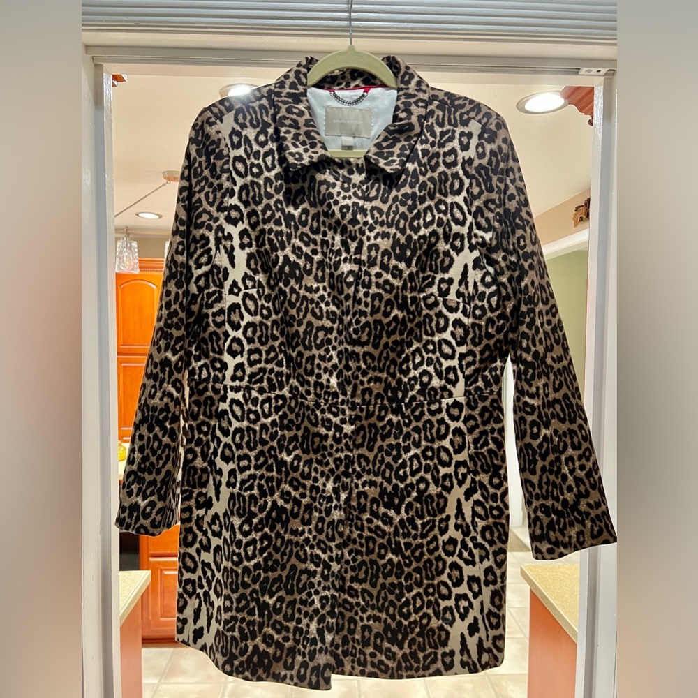 Banana Republic Leopard Print Coat in Brown and Black